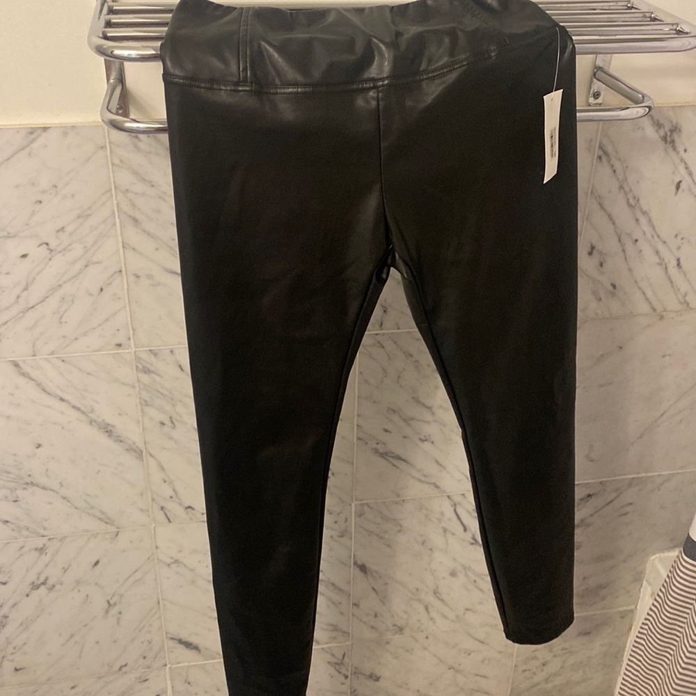 Bagatelle black leather leggings